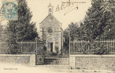 Carte postale ancienne Chapelle de la Sainte — Méral (Mayenne)