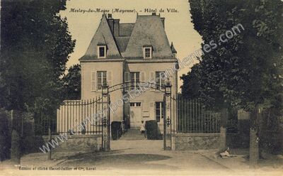 Carte postale ancienne Hôtel de Ville — Meslay-du-Maine (Mayenne)