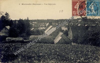 Carte postale ancienne Vue Générale — Montaudin (Mayenne)