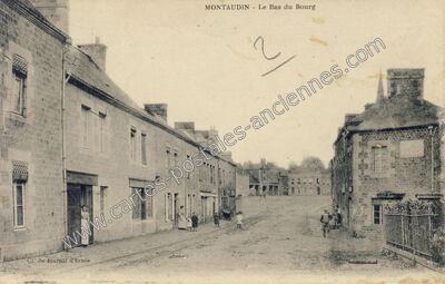 Carte postale ancienne Le Bas du Bourg — Montaudin (Mayenne)