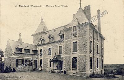 Carte postale ancienne Chateau de la Villatte — Montigné-le-Brillant (Mayenne)