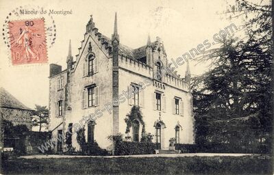 Carte postale ancienne Manoir de Montigne — Montigné-le-Brillant (Mayenne)
