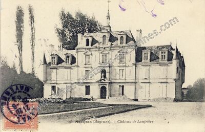 Carte postale ancienne Chateau de la Lanfriere — Montjean (Mayenne)