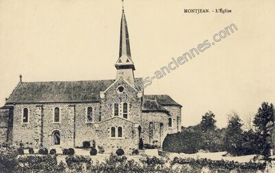 Carte postale ancienne L'Église — Montjean (Mayenne)