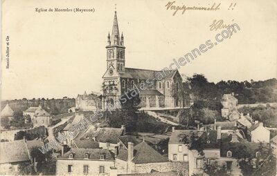 Carte postale ancienne Eglise — Montsûrs (Mayenne)