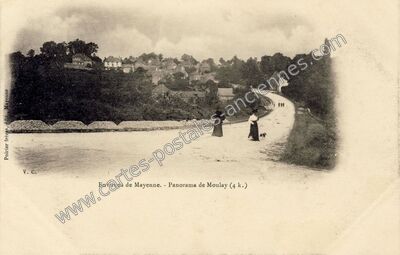 Carte postale ancienne Environs de Mayenne. - Panorama de Moulay — Moulay (Mayenne)