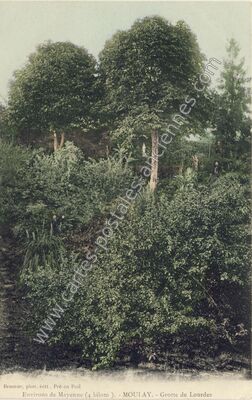 Carte postale ancienne Environs de Mayenne (4 kilom.). - Grotte de Lourdes — Moulay (Mayenne)