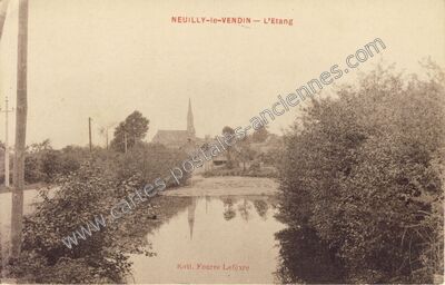 Carte postale ancienne L'Etang — Neuilly-le-Vendin (Mayenne)