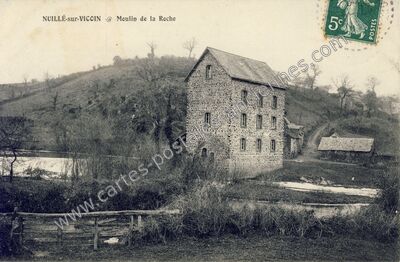 Carte postale ancienne Moulin de la Roche — Nuillé-sur-Vicoin (Mayenne)