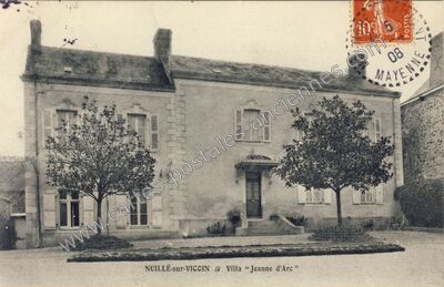 Carte postale ancienne Villa "Jeanne d'Arc — Nuillé-sur-Vicoin (Mayenne)