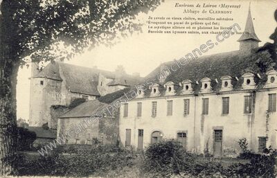Carte postale ancienne Abbaye de Clermont — Olivet (Mayenne)