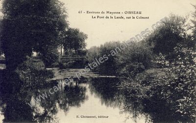 Carte postale ancienne Le Pont de la Lande, sur la Colmont — Oisseau (Mayenne)