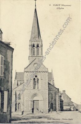 Carte postale ancienne L'Église — Placé (Mayenne)
