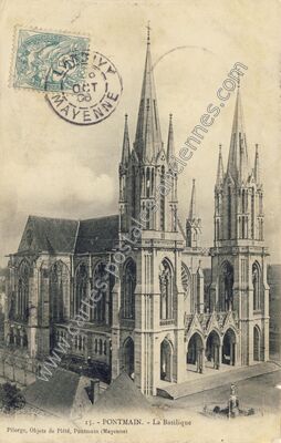 Carte postale ancienne La Basilique — Pontmain (Mayenne)