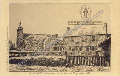 Carte postale ancienne Le soir du 17 janvier 1871 — Pontmain (Mayenne)