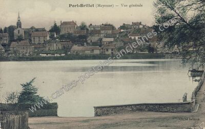 Carte postale ancienne Vue générale — Port-Brillet (Mayenne)