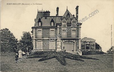 Carte postale ancienne Le Château — Port-Brillet (Mayenne)