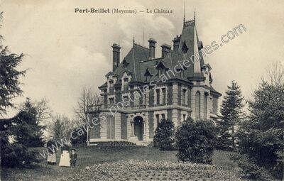 Carte postale ancienne Le Château — Port-Brillet (Mayenne)