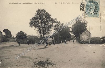 Carte postale ancienne La Mayenne Illustrée - La C. P. A. - Descente dans — Pré-en-Pail (Mayenne)