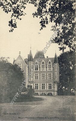Carte postale ancienne Château de la Juvaudière — Sacé (Mayenne)