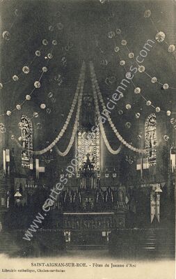 Carte postale ancienne Fêtes de Jeanne d'Arc — Saint-Aignan-sur-Roë (Mayenne)
