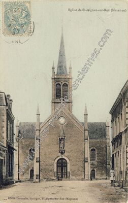 Carte postale ancienne St Aignan sur Roe — Saint-Aignan-sur-Roë (Mayenne)