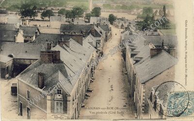 Carte postale ancienne Vue générale (Côté Sud) — Saint-Aignan-sur-Roë (Mayenne)
