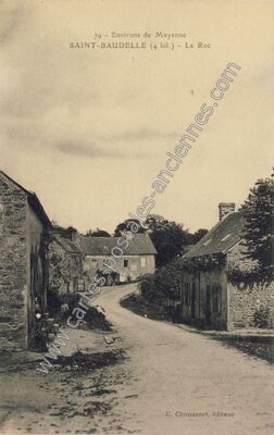 Carte postale ancienne Environs de Mayenne - Le Roc — Saint-Baudelle (Mayenne)