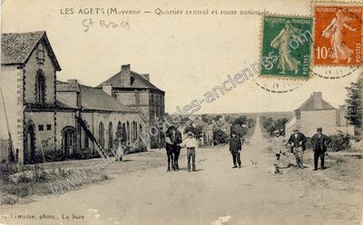 Carte postale ancienne Les Agets — Saint-Brice (Mayenne)
