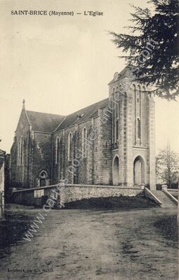 Carte postale ancienne L'Eglise — Saint-Brice (Mayenne)