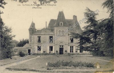 Carte postale ancienne La Cour, de Saint-Martin-de-Villenglose — Saint-Denis-d'Anjou (Mayenne)
