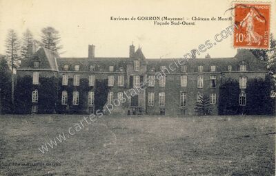Carte postale ancienne Chateau de Montflaux — Saint-Denis-de-Gastines (Mayenne)
