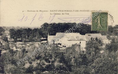 Carte postale ancienne Chateau de l'Isle — Saint-Fraimbault-de-Prières (Mayenne)