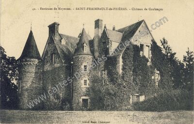 Carte postale ancienne Château de Coulonges — Saint-Fraimbault-de-Prières (Mayenne)