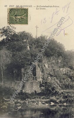 Carte postale ancienne La Grotte — Saint-Fraimbault-de-Prières (Mayenne)