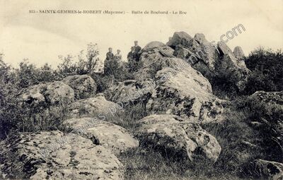 Carte postale ancienne Butte de Rochard - Le Roc — Sainte-Gemmes-le-Robert (Mayenne)