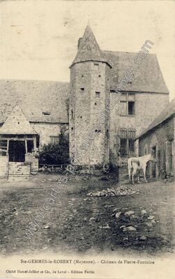 Carte postale ancienne Château de Pierre-Fontaine — Sainte-Gemmes-le-Robert (Mayenne)