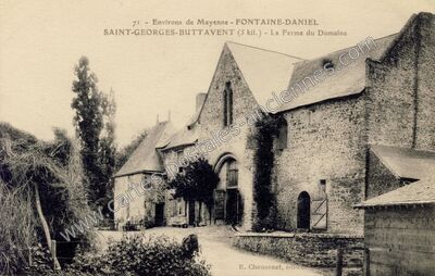 Carte postale ancienne La Ferme du Domaine — Saint-Georges-Buttavent (Mayenne)