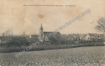 Carte postale ancienne Vue générale — Saint-Germain-de-Coulamer (Mayenne)