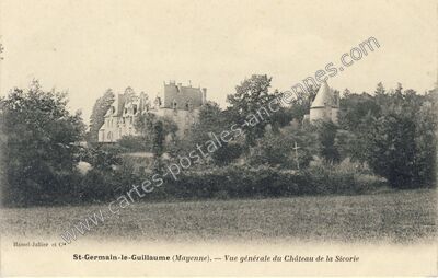 Carte postale ancienne Vue générale du Château de la Sicorie — Saint-Germain-le-Guillaume (Mayenne)