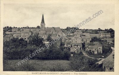 Carte postale ancienne Vue Générale — Saint-Mars-du-Désert (Mayenne)