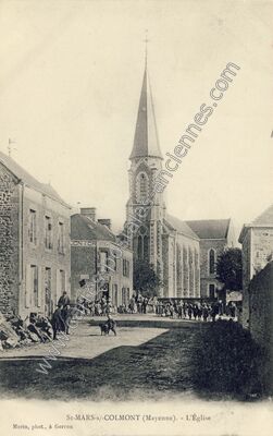 Carte postale ancienne L'Église — Saint-Mars-sur-Colmont (Mayenne)