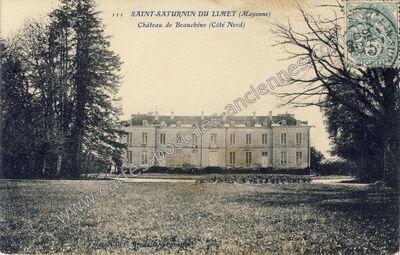 Carte postale ancienne Chateau de Beauchene — Saint-Saturnin-du-Limet (Mayenne)