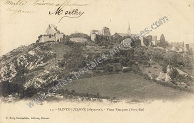 Carte postale ancienne Vieux Remparts (Nord-Est) — Sainte-Suzanne (Mayenne)