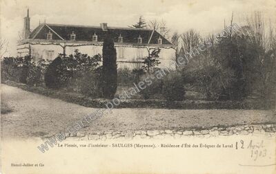Carte postale ancienne Le Plessis — Saulges (Mayenne)