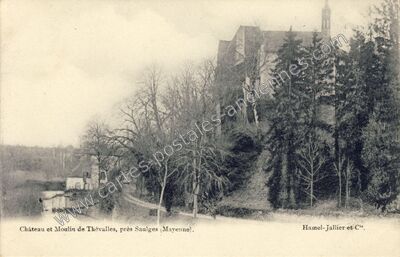 Carte postale ancienne Moulin de Thevalles — Saulges (Mayenne)