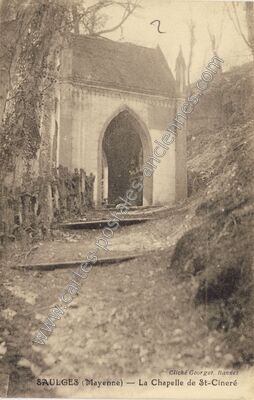 Carte postale ancienne La Chapelle de St-Cineré — Saulges (Mayenne)