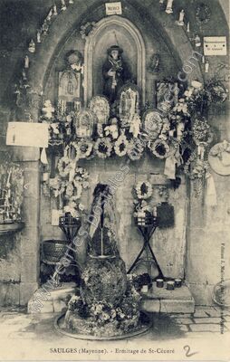 Carte postale ancienne Ermitage de St-Céneré — Saulges (Mayenne)