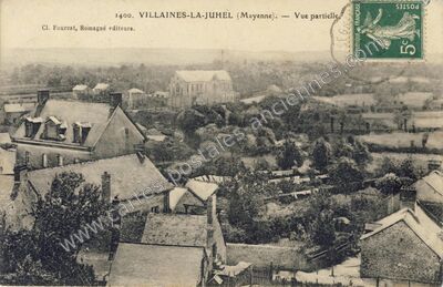 Carte postale ancienne Vue partielle — Villaines-la-Juhel (Mayenne)