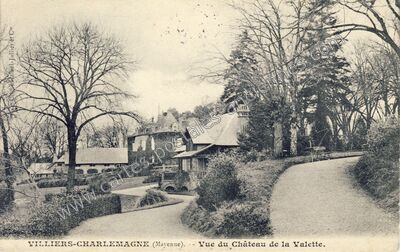 Carte postale ancienne Chateau de la Valette — Villiers-Charlemagne (Mayenne)